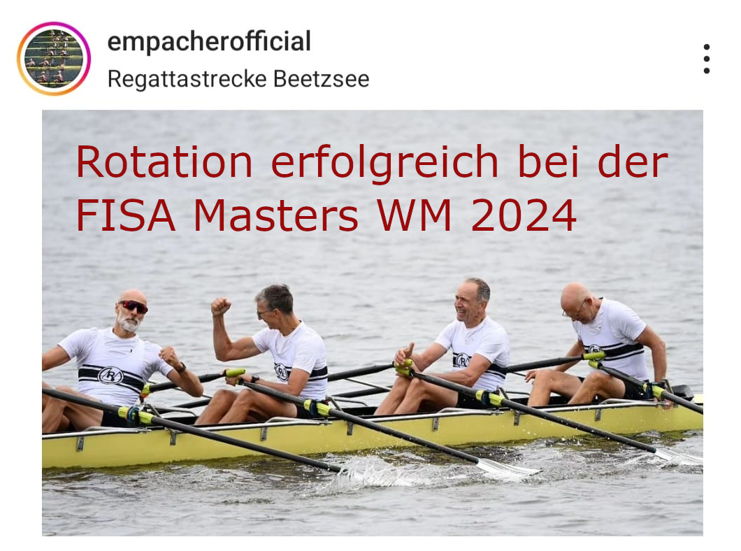 You are currently viewing 12.09.2024 – FISA Masters WM in Brandenburg